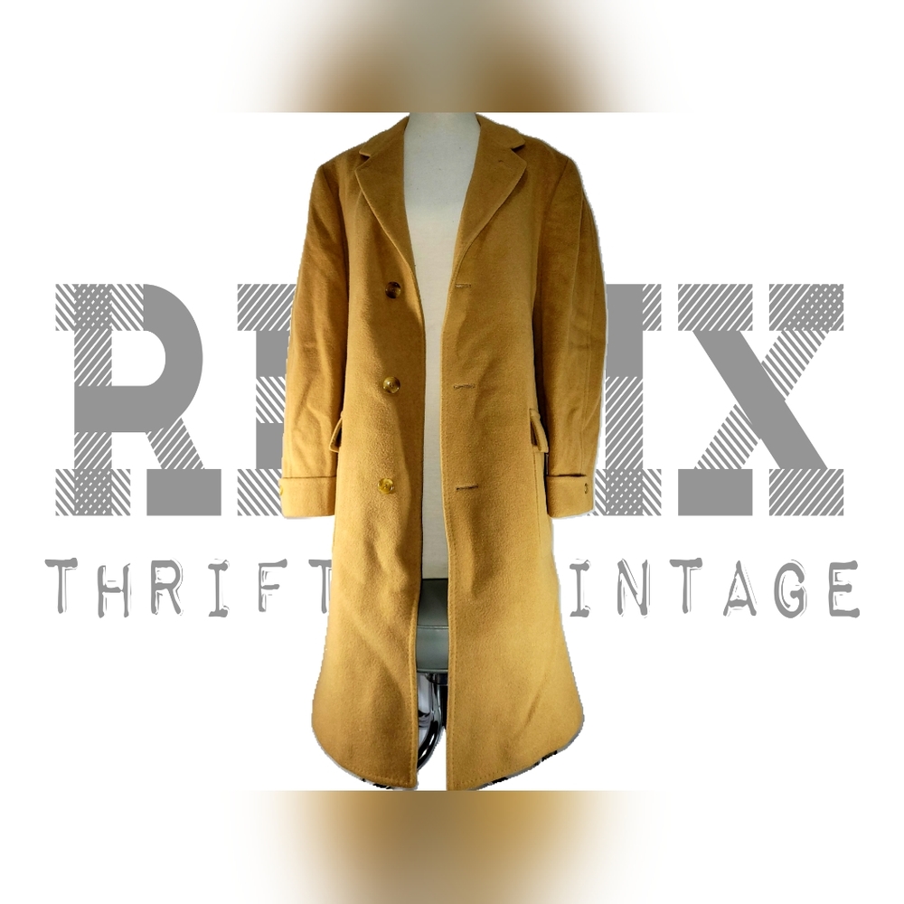 Vintage GOLD'S Merino Wool and Mongolian Camel Hair Trench Coat
